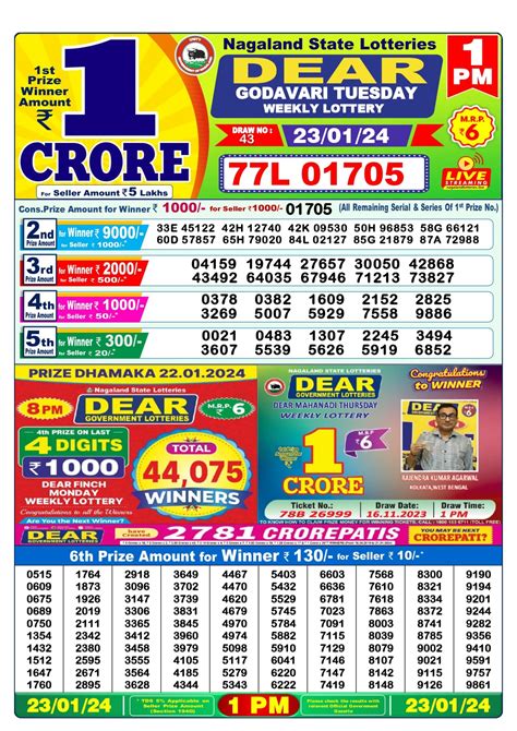 23 tarik lottery sambad